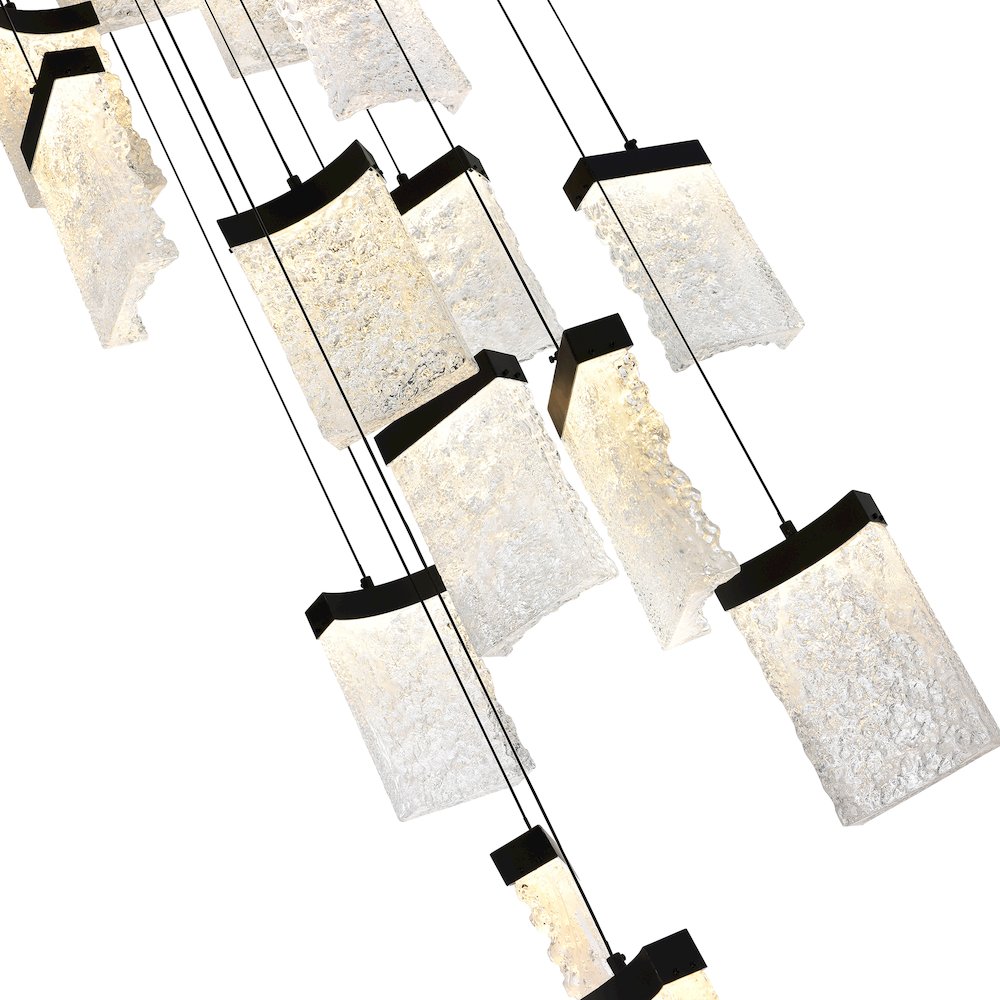 Lava Integrated LED Black Chandelier. Picture 4