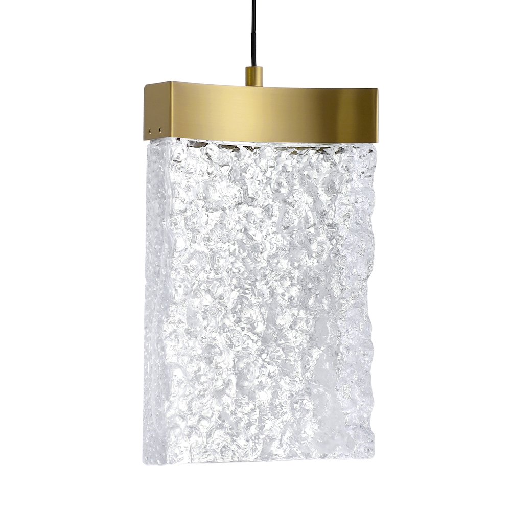 Lava Integrated LED Brass Chandelier. Picture 5