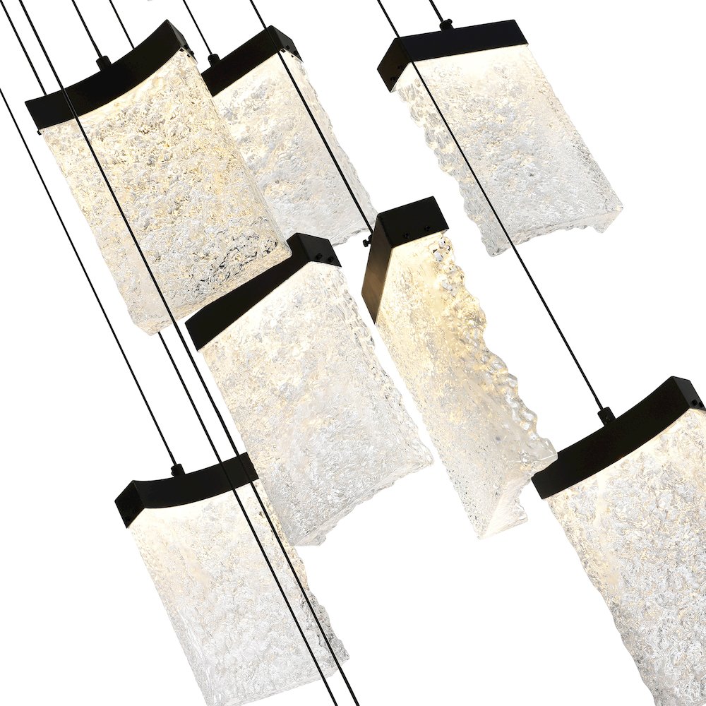 Lava Integrated LED Black Chandelier. Picture 3