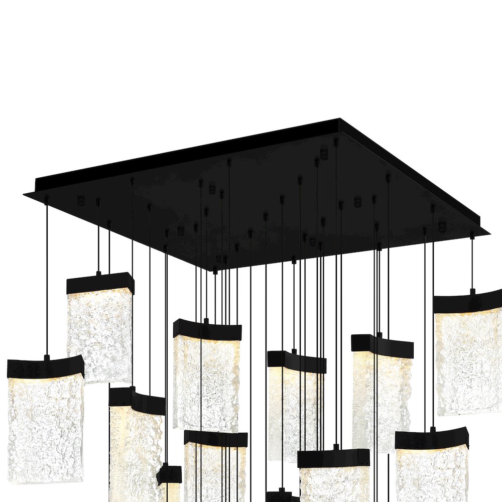 Lava Integrated LED Black Chandelier. Picture 5
