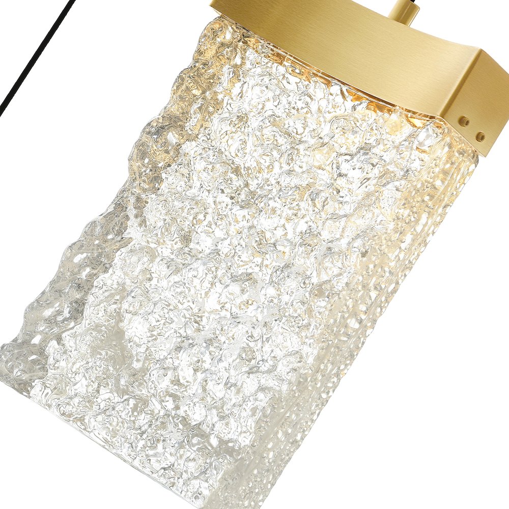 Lava Integrated LED Brass Chandelier. Picture 4