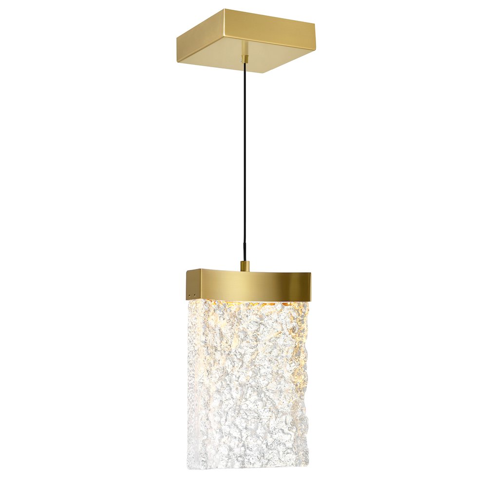 Lava Integrated LED Brass Mini Pendant. Picture 1