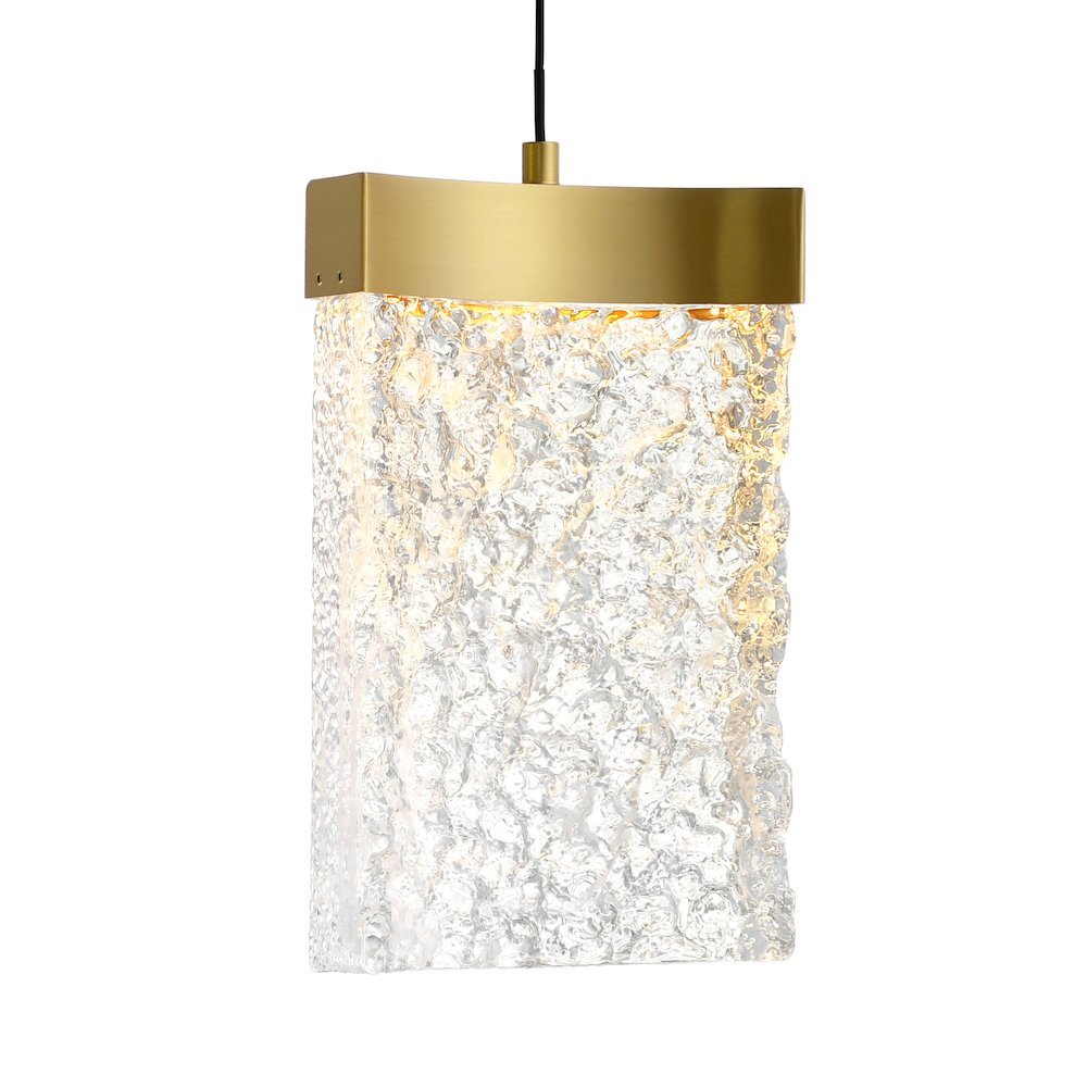 Lava Integrated LED Brass Mini Pendant. Picture 2