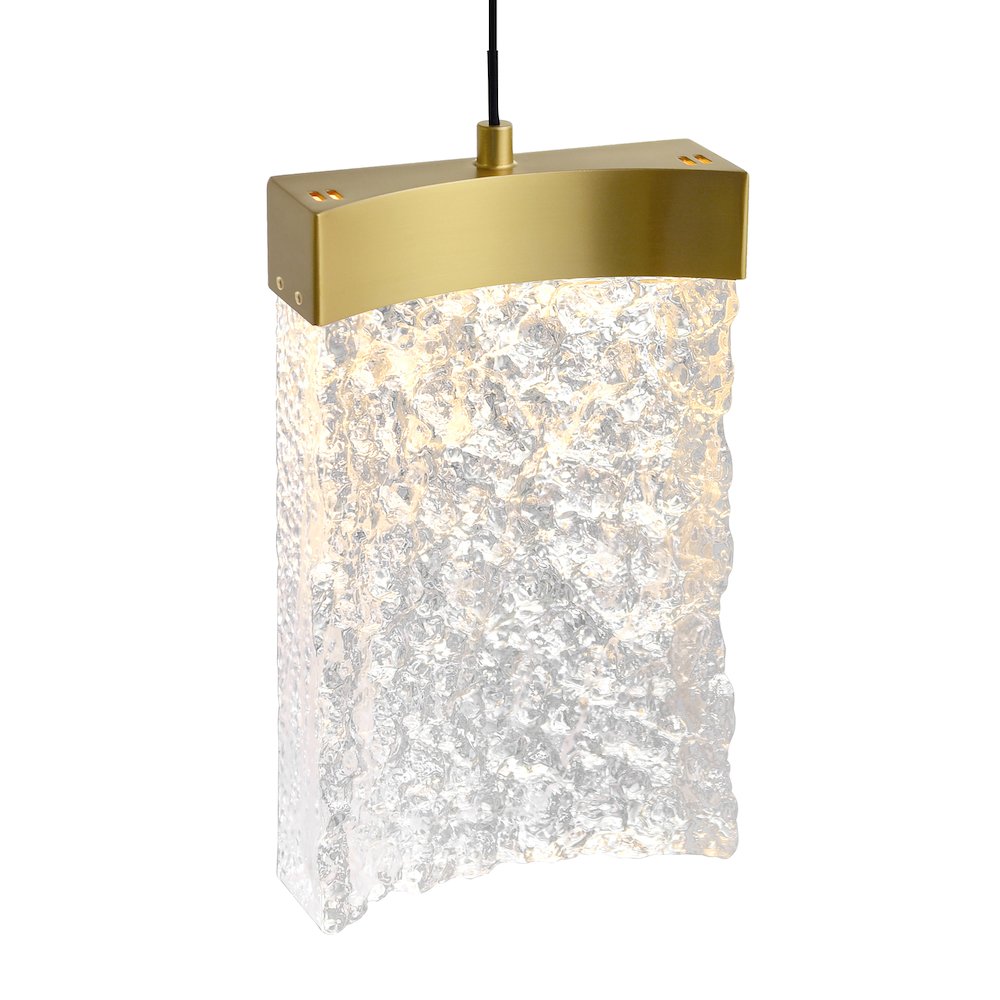 Lava Integrated LED Brass Mini Pendant. Picture 3