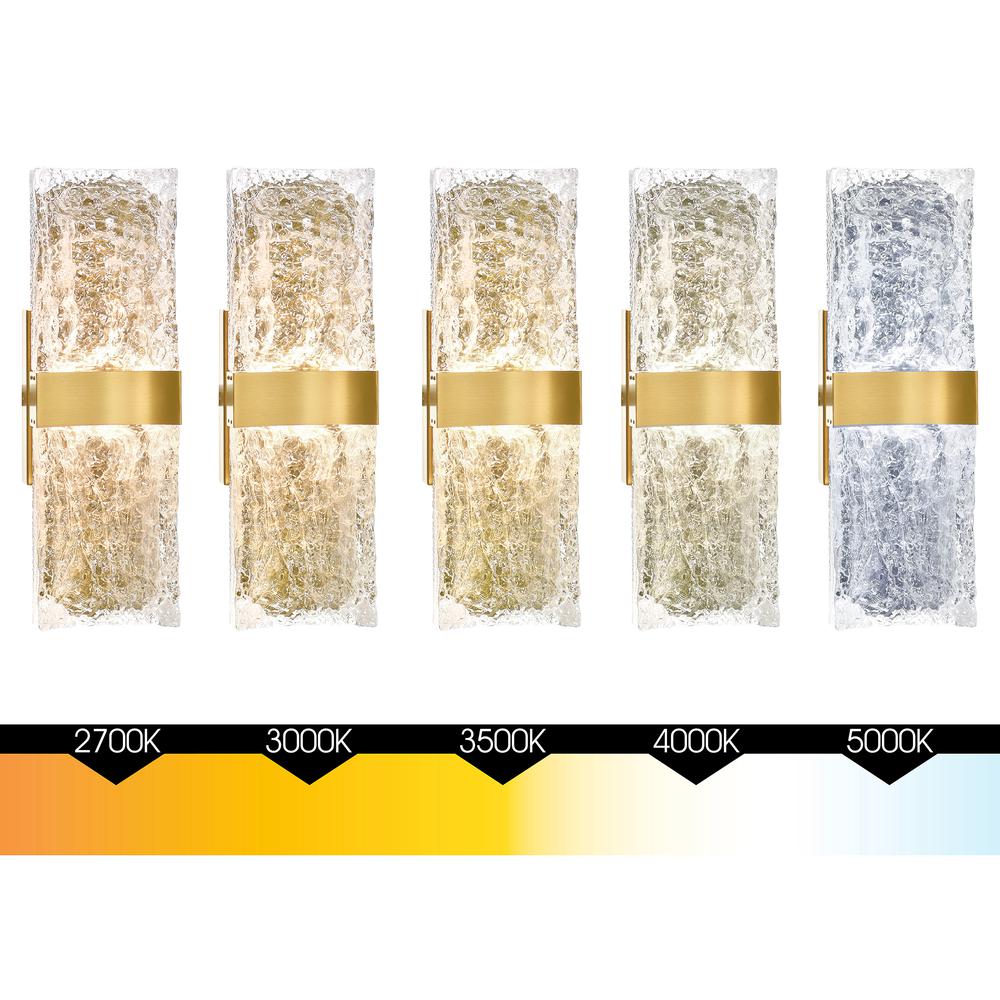 Lava Integrated LED Brass Wall Light. Picture 5