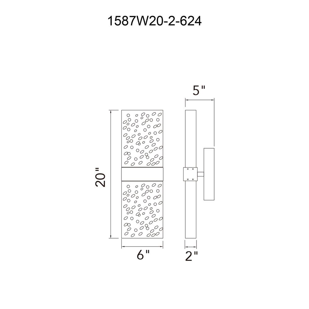 Lava Integrated LED Brass Wall Light. Picture 6