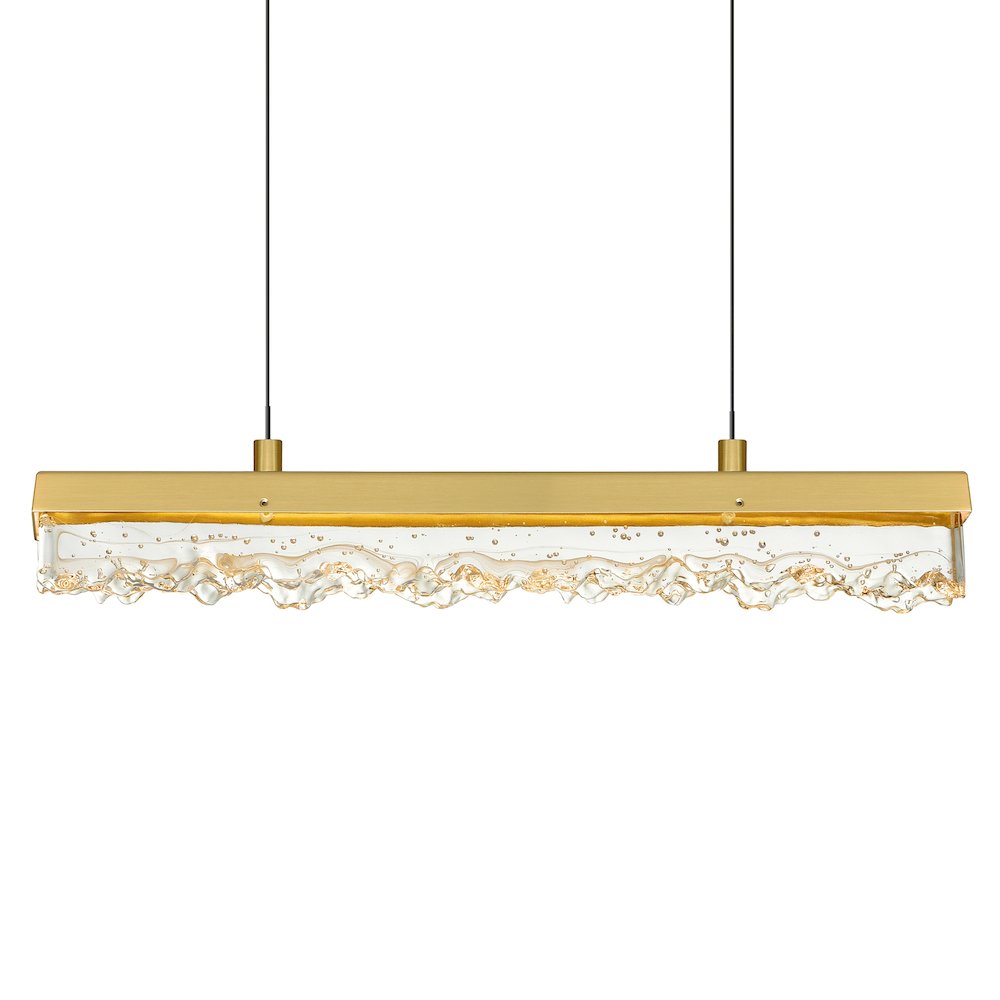 Stagger Integrated LED Brass Chandelier. Picture 4