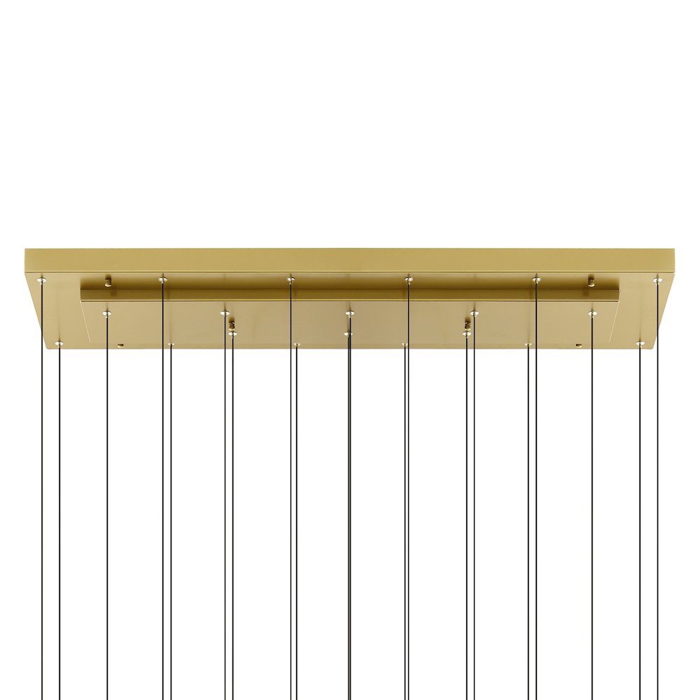 Stagger Integrated LED Brass Chandelier. Picture 5