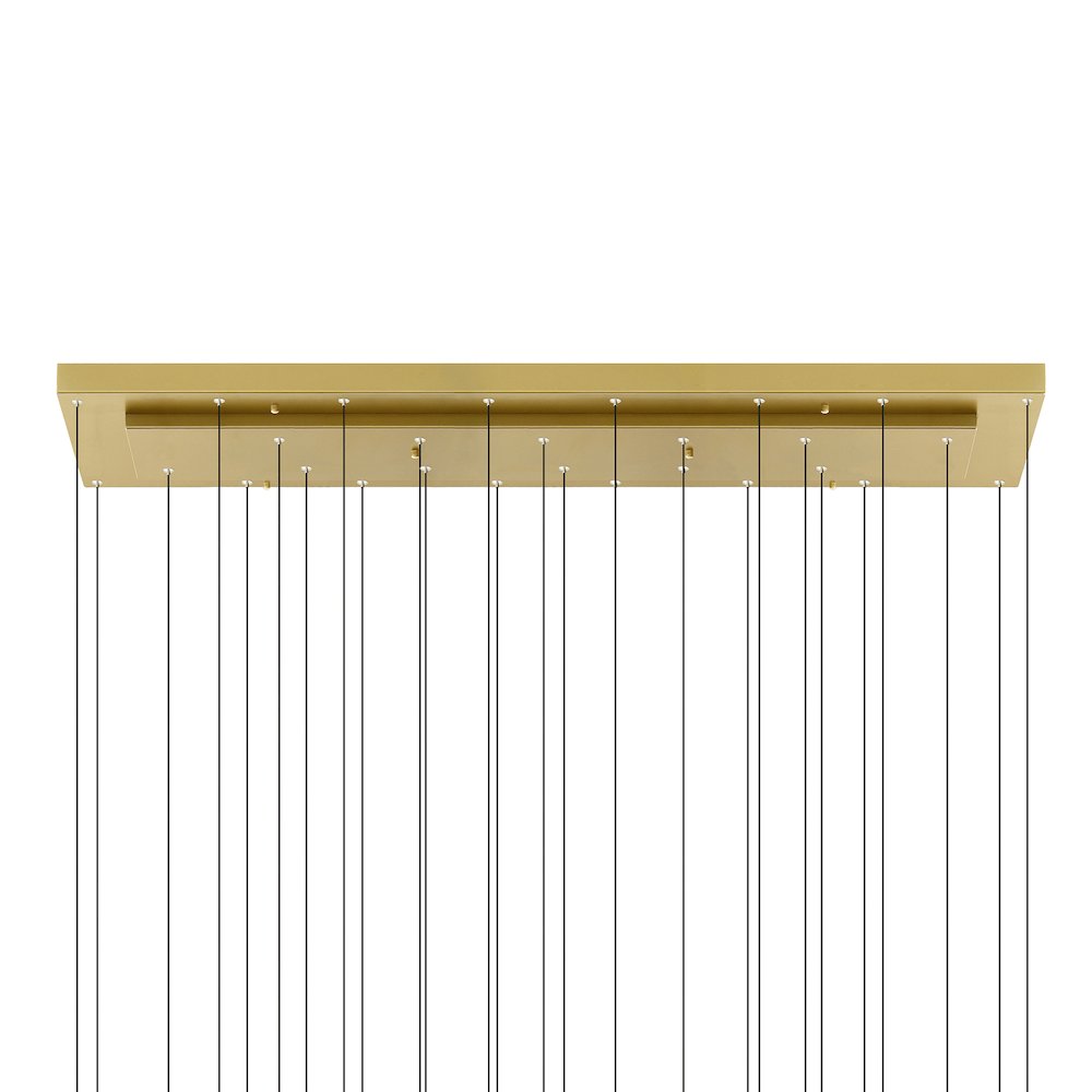Stagger Integrated LED Brass Chandelier. Picture 5