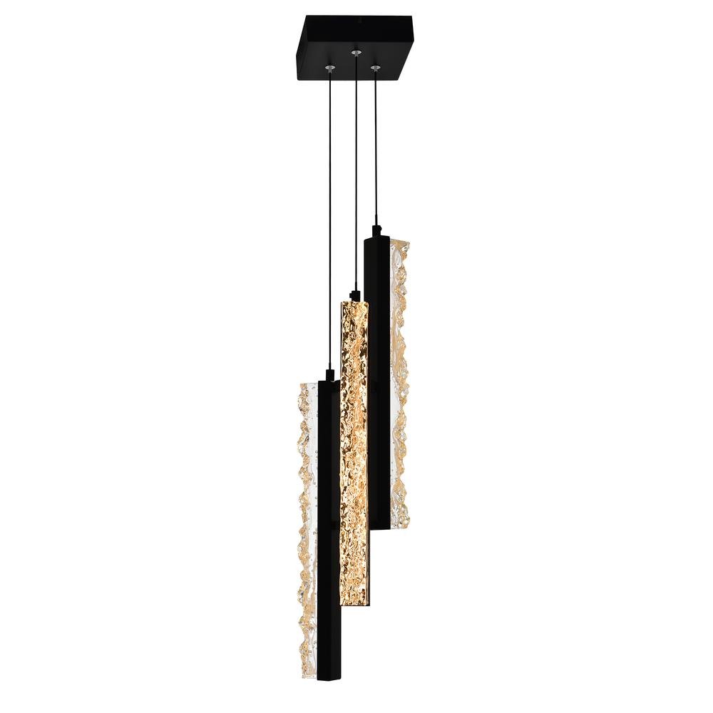 Stagger Integrated LED Black Mini Pendant. Picture 1