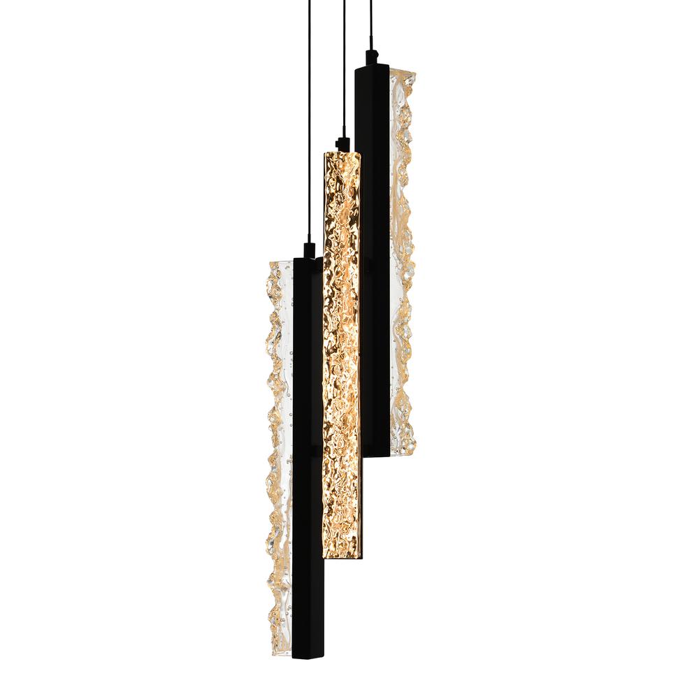Stagger Integrated LED Black Mini Pendant. Picture 2