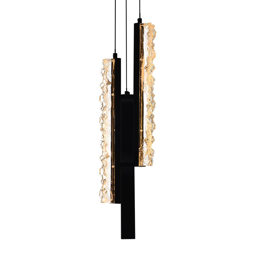 Stagger Integrated LED Black Mini Pendant. Picture 3