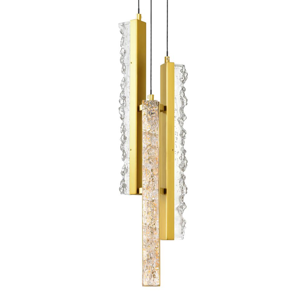 Stagger Integrated LED Brass Mini Pendant. Picture 3
