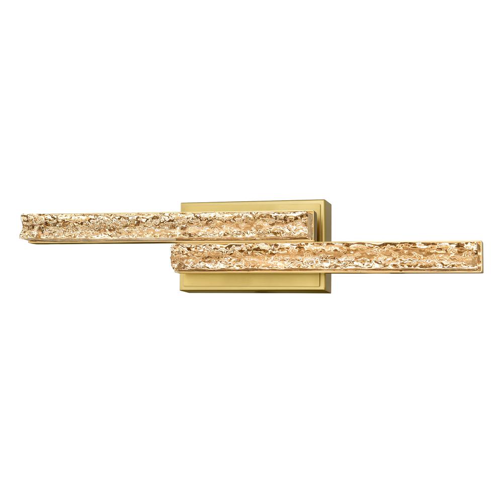 Stagger Integrated LED Brass Vanity Light. Picture 1