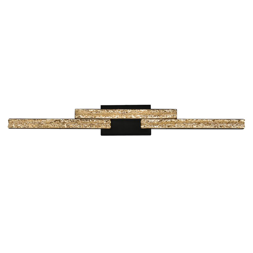 Stagger Integrated LED Black Vanity Light. Picture 1