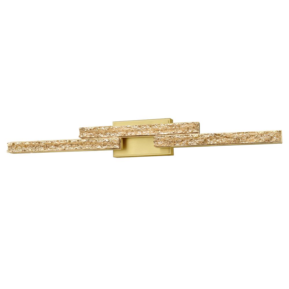 Stagger Integrated LED Brass Vanity Light. Picture 1