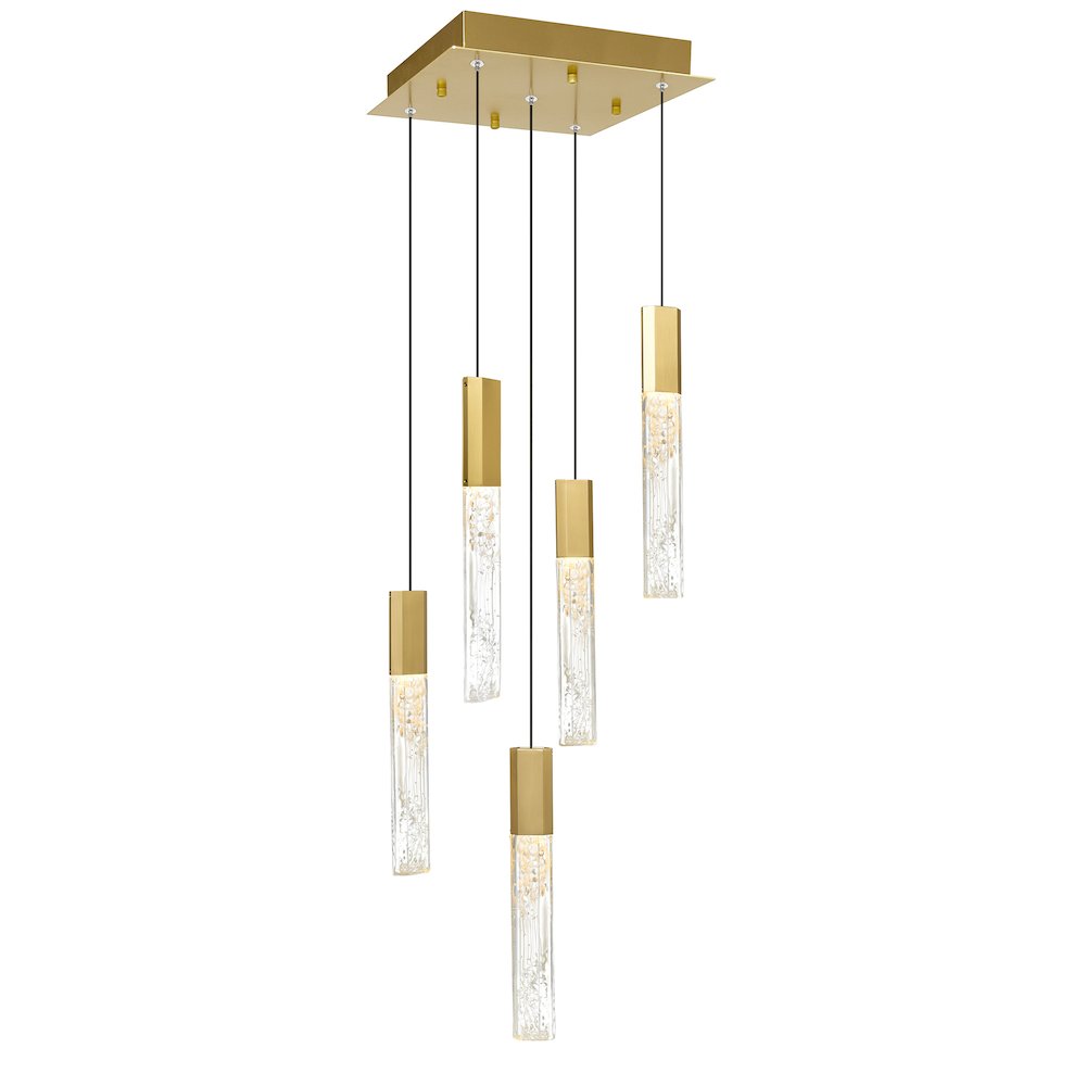 Greta Integrated LED Brass Mini Pendant. Picture 1