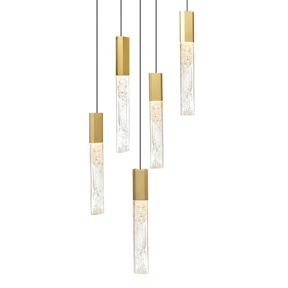 Greta Integrated LED Brass Mini Pendant. Picture 2