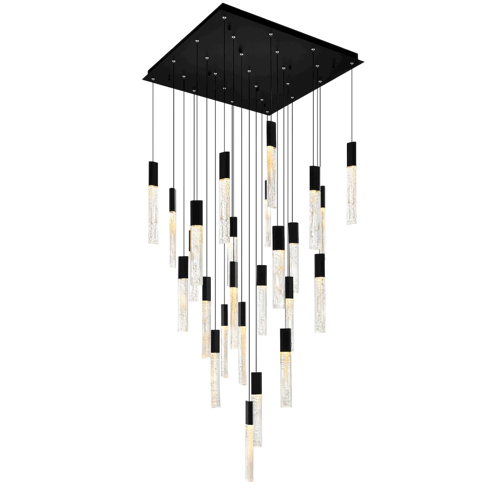 Greta Integrated LED Black Chandelier. Picture 1