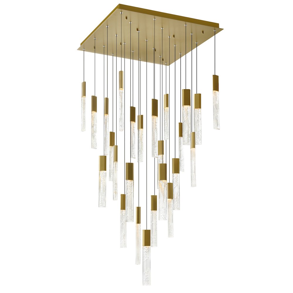 Greta Integrated LED Brass Chandelier. Picture 1