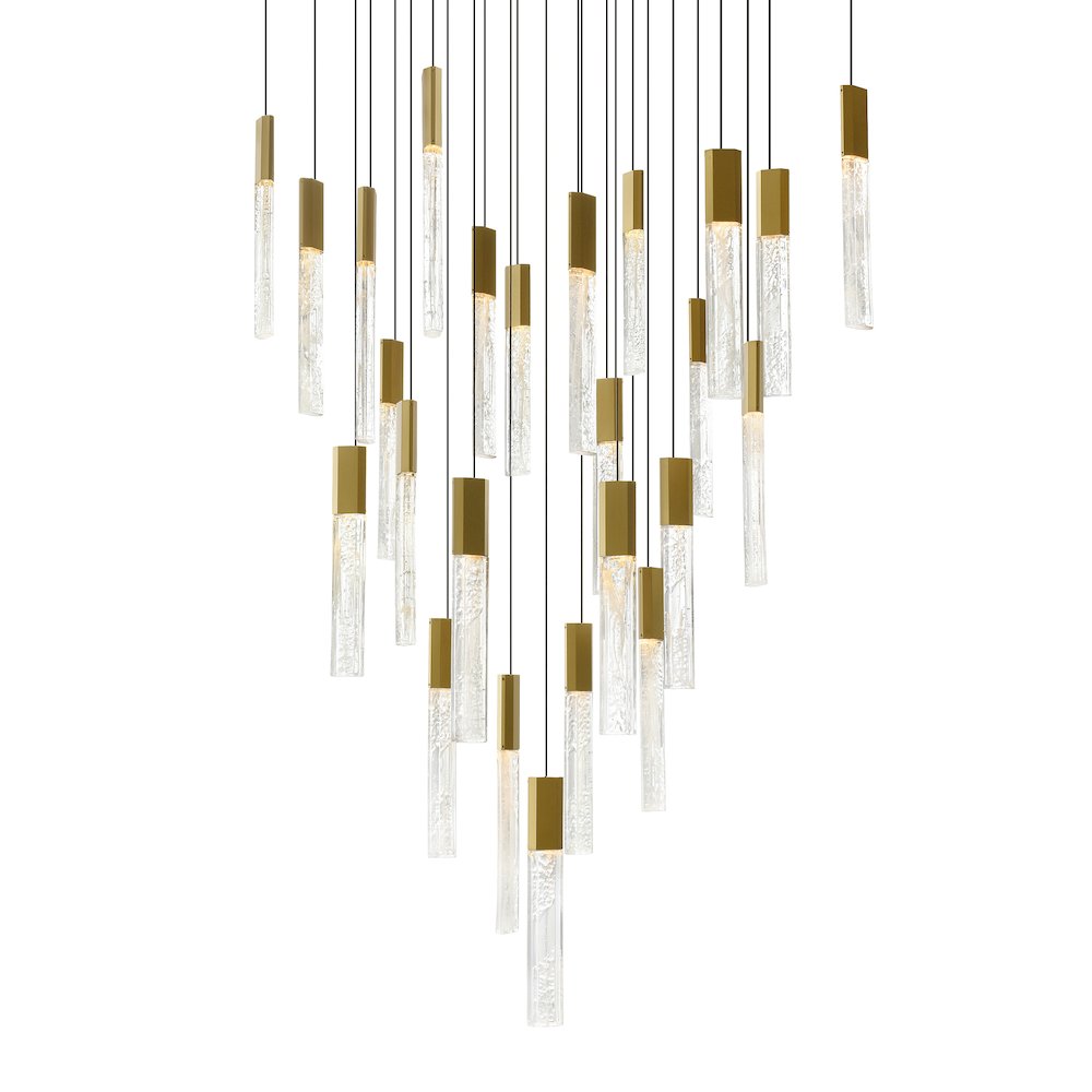 Greta Integrated LED Brass Chandelier. Picture 2