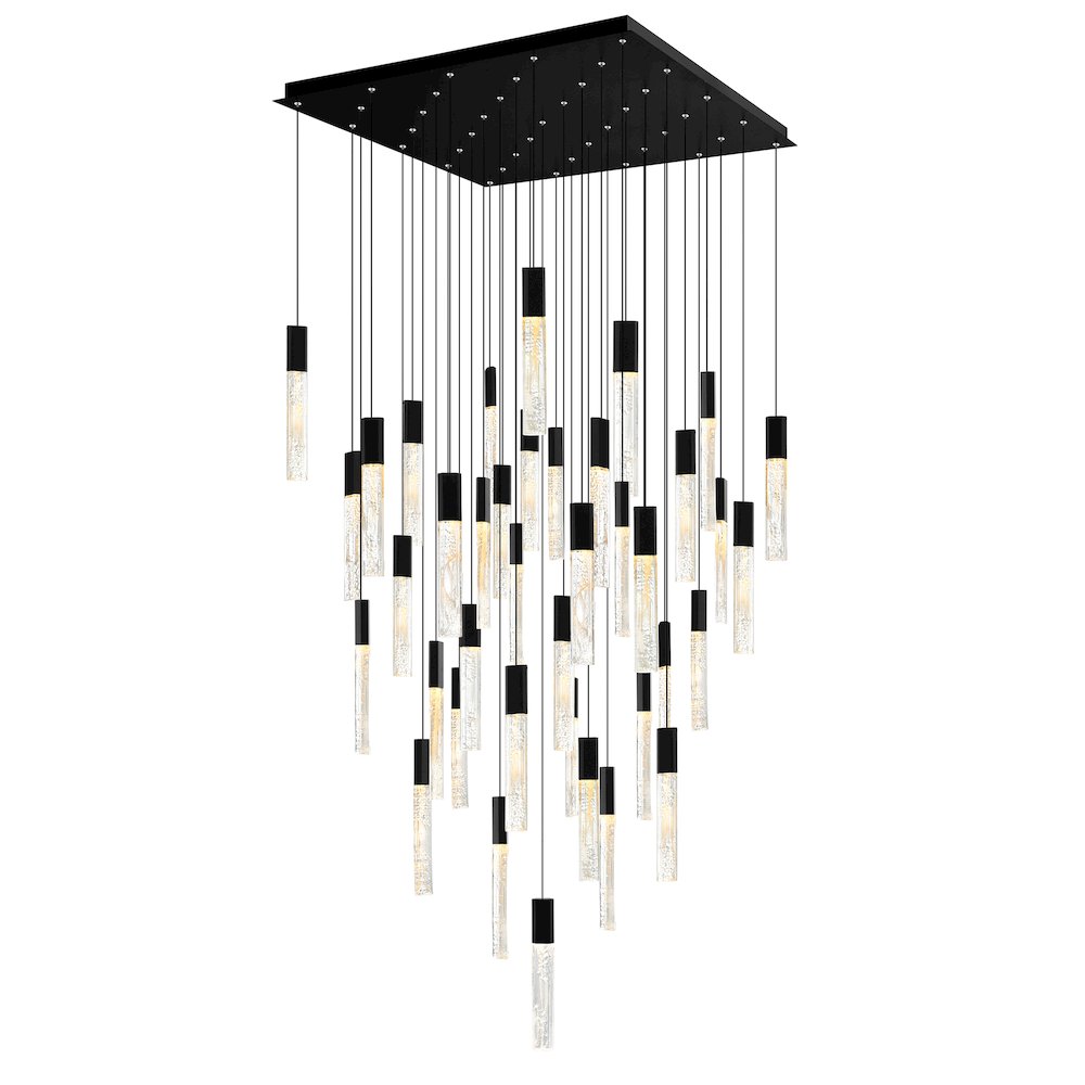 Greta Integrated LED Black Chandelier. Picture 1