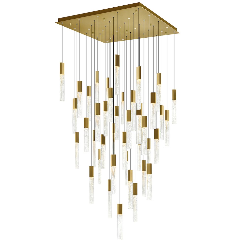 Greta Integrated LED Brass Chandelier. Picture 1