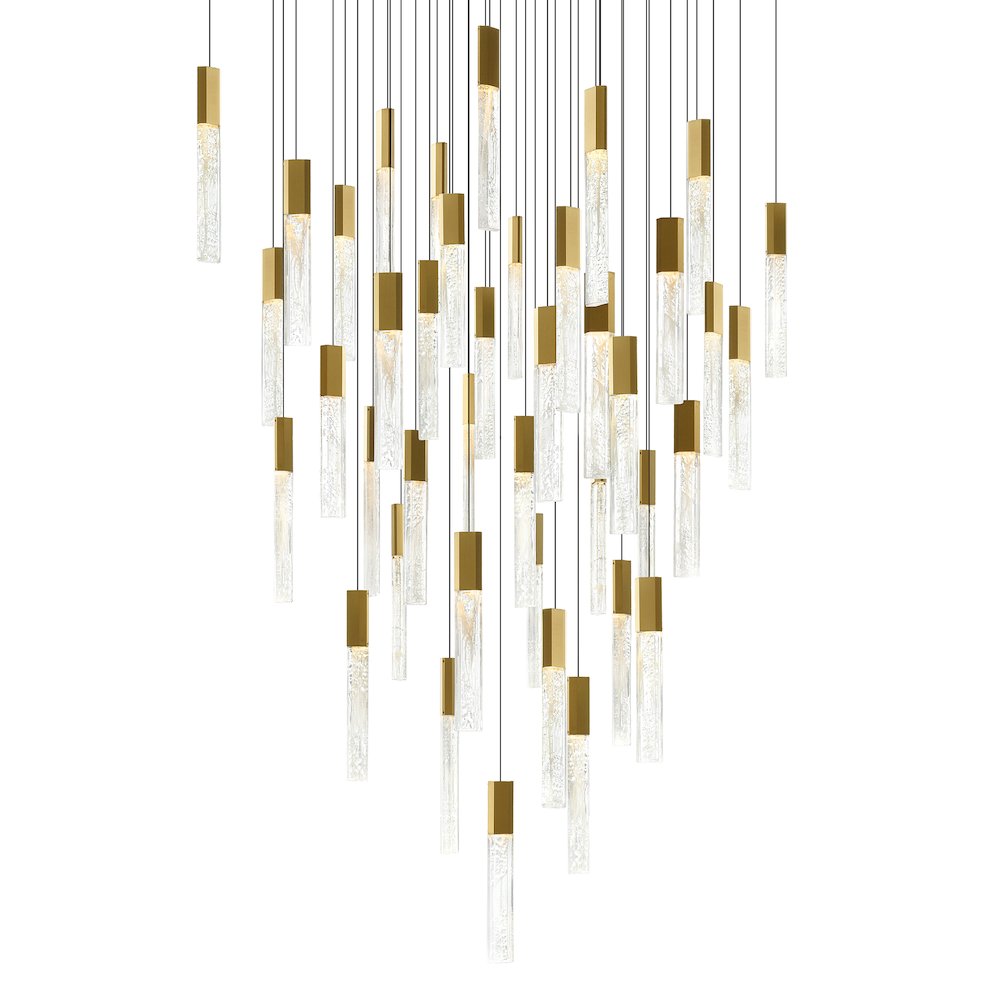 Greta Integrated LED Brass Chandelier. Picture 2