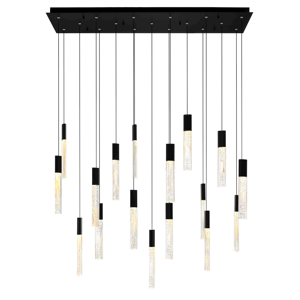 Greta Integrated LED Black Chandelier. Picture 1