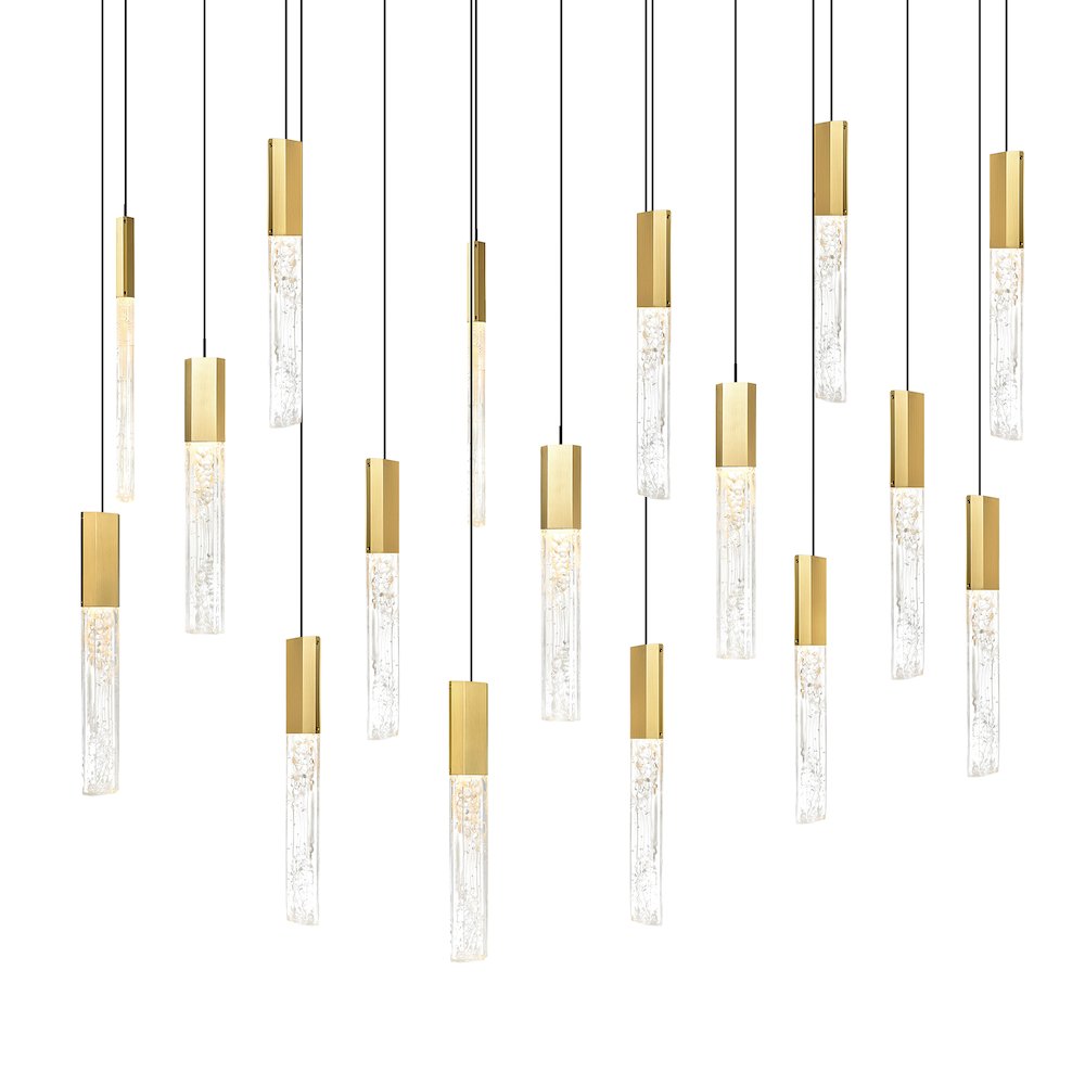 Greta Integrated LED Brass Chandelier. Picture 2