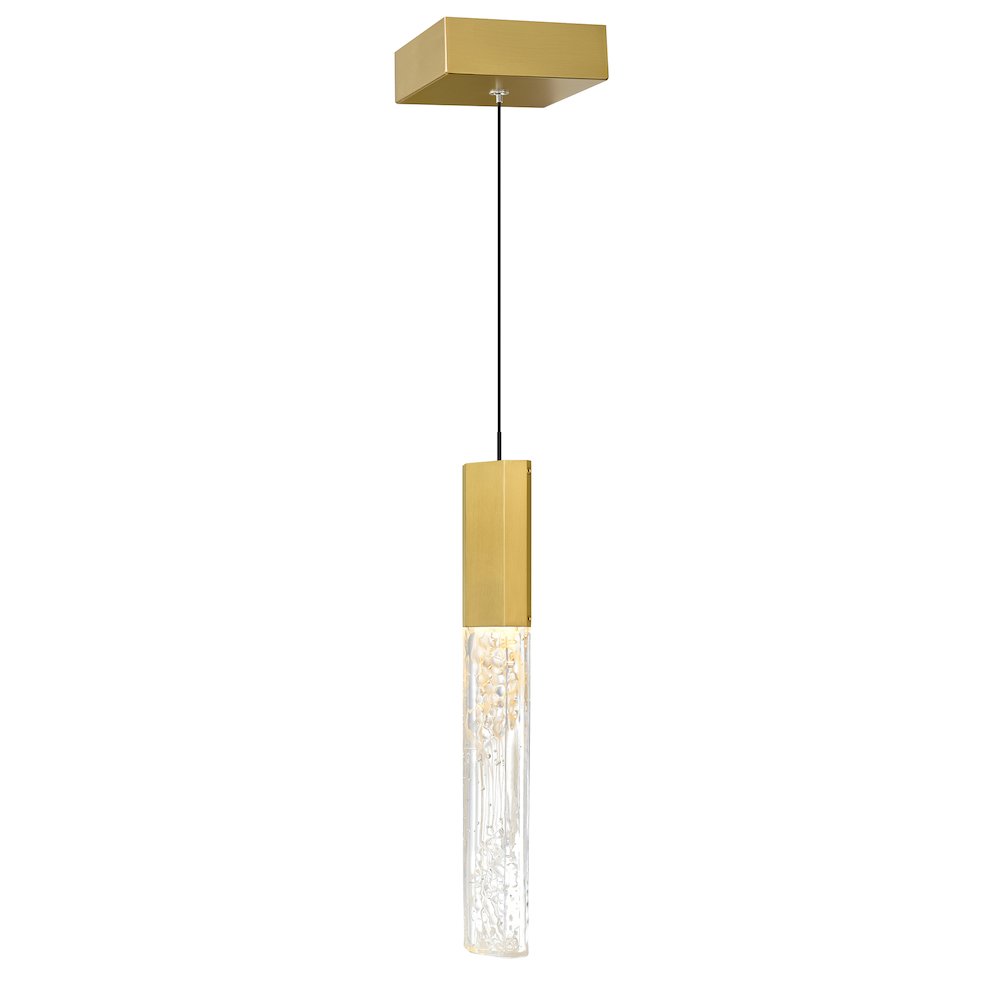 Greta Integrated LED Brass Mini Pendant. Picture 1