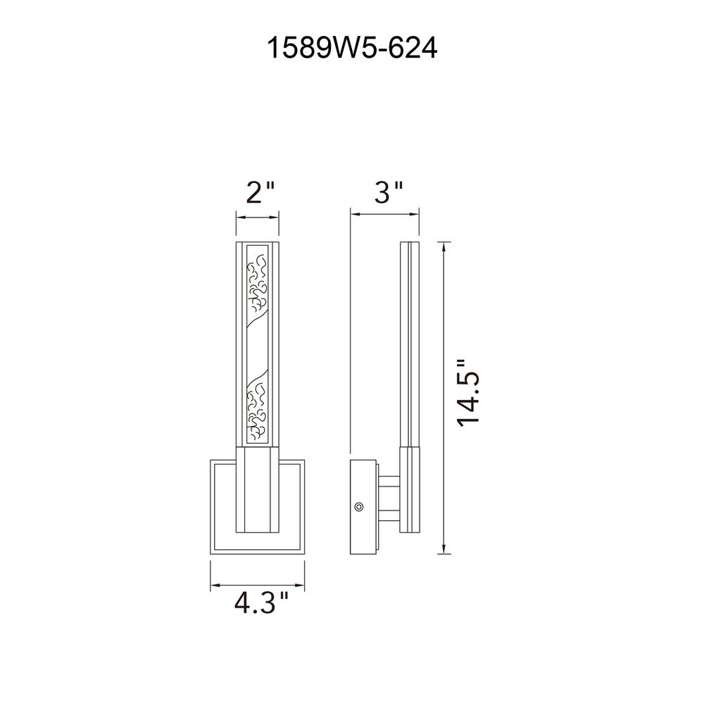 Greta Integrated LED Brass Wall Light. Picture 6