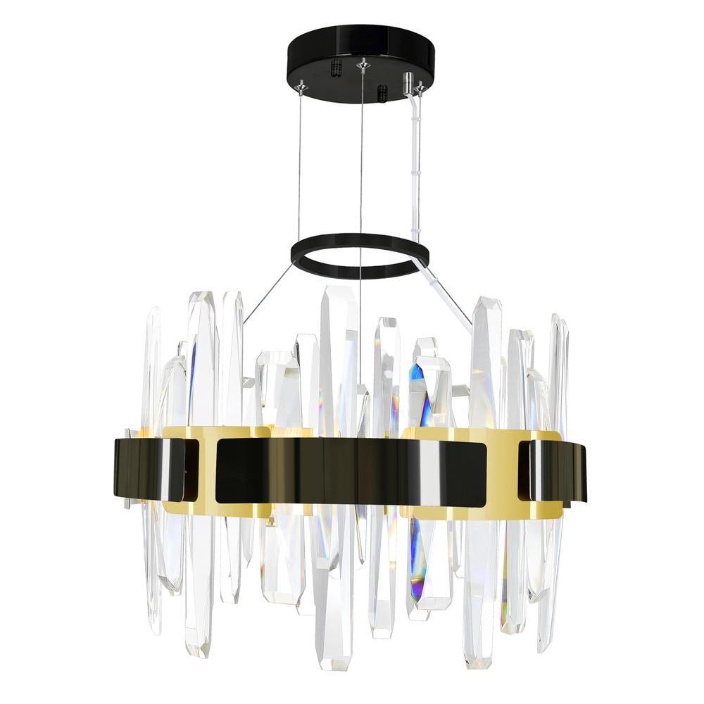 Aya LED Integrated Pearl Black Chandelier. Picture 2