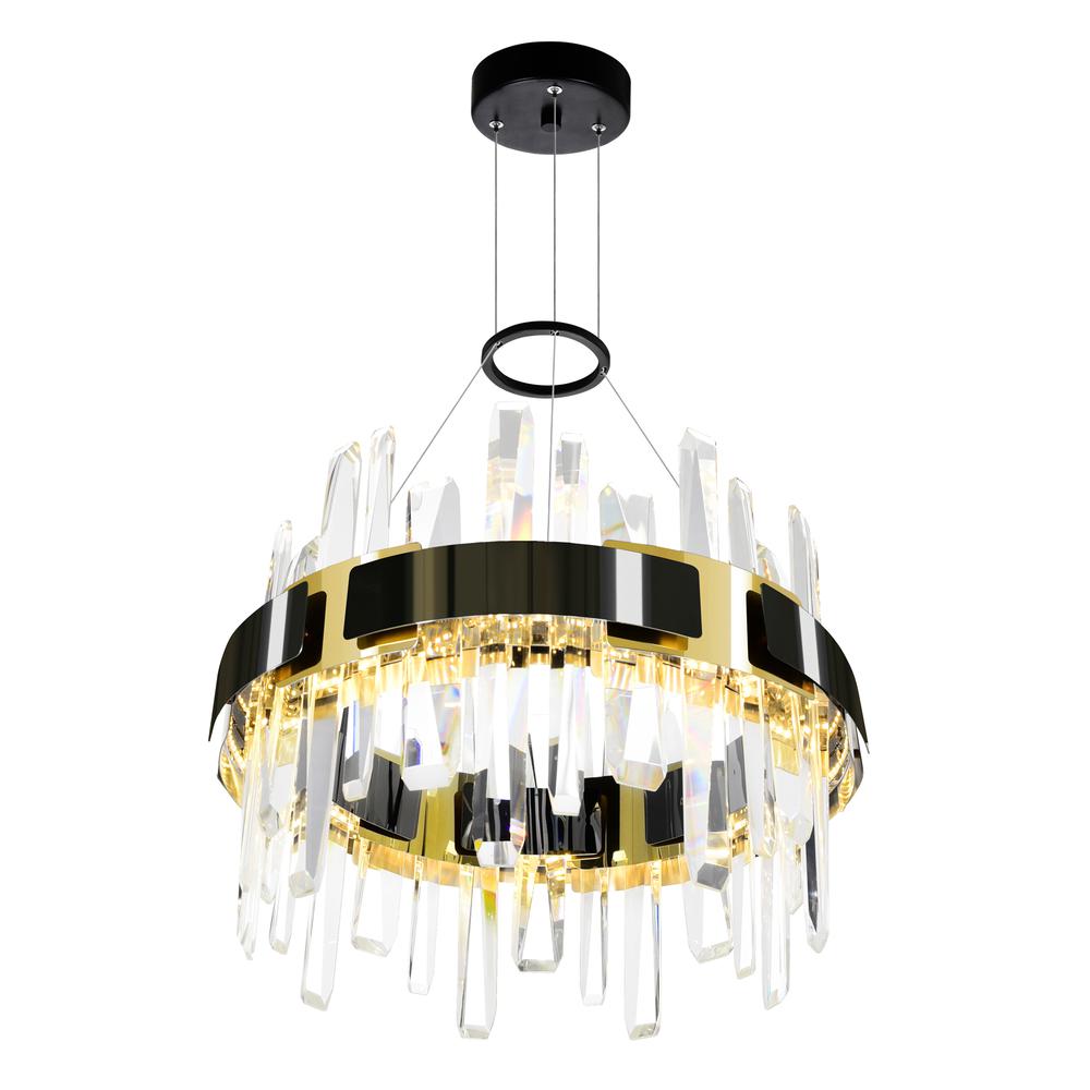 Aya LED Integrated Pearl Black Chandelier. Picture 3