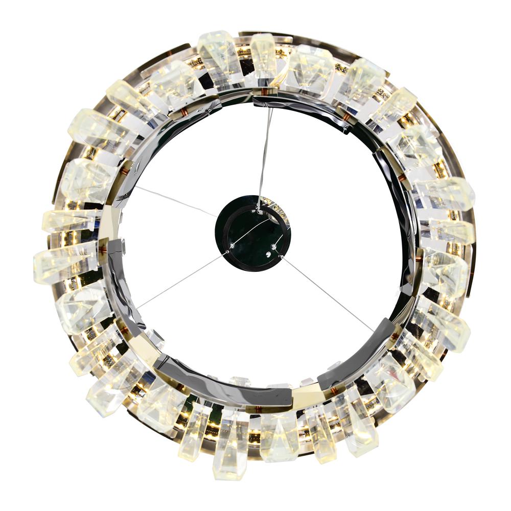Aya LED Integrated Pearl Black Chandelier. Picture 4