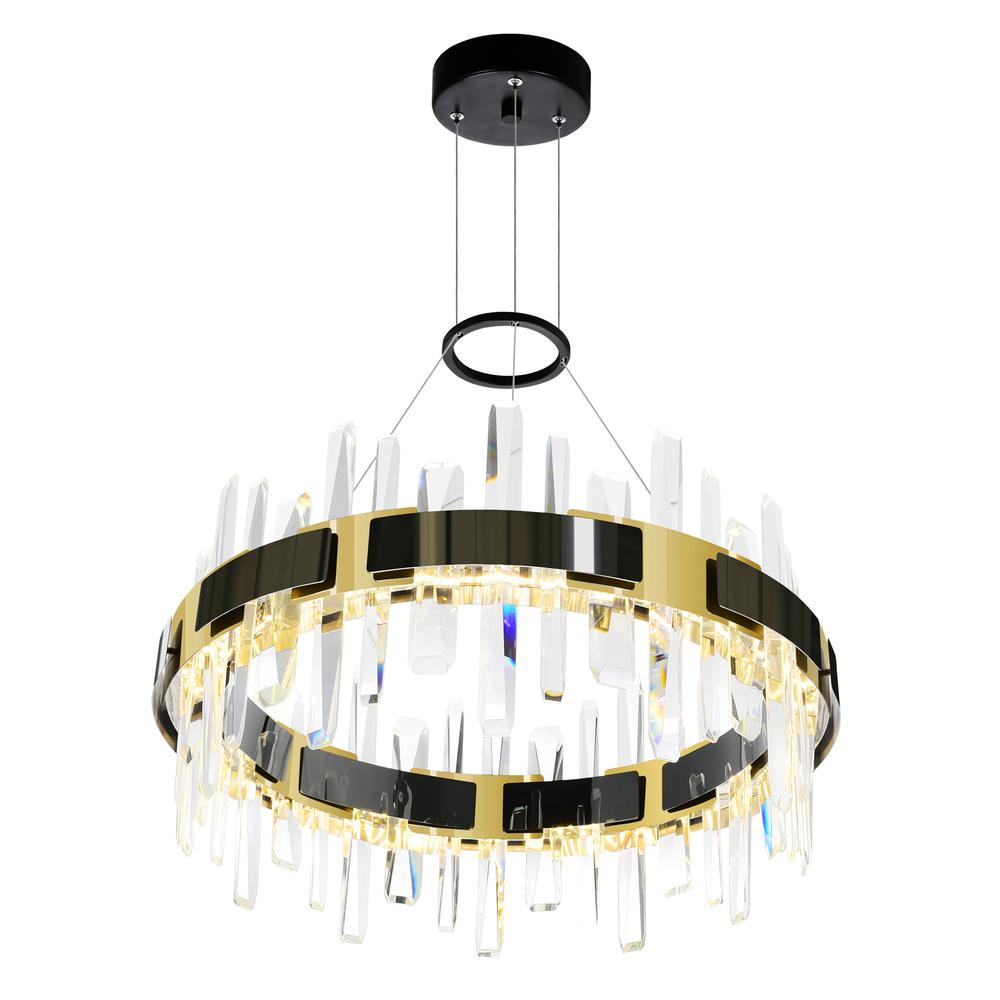 Aya LED Integrated Pearl Black Chandelier. Picture 2