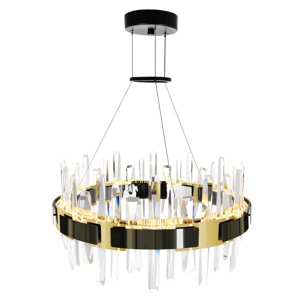 Aya LED Integrated Pearl Black Chandelier. Picture 3