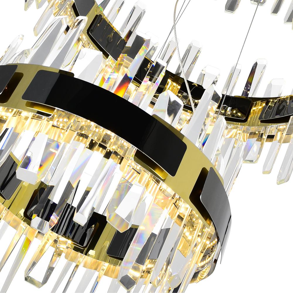 Aya LED Integrated Pearl Black Chandelier. Picture 4