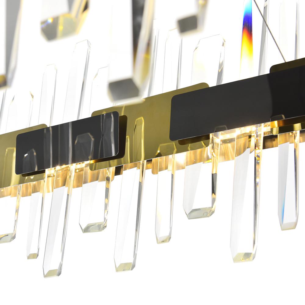 Aya LED Integrated Pearl Black Chandelier. Picture 5