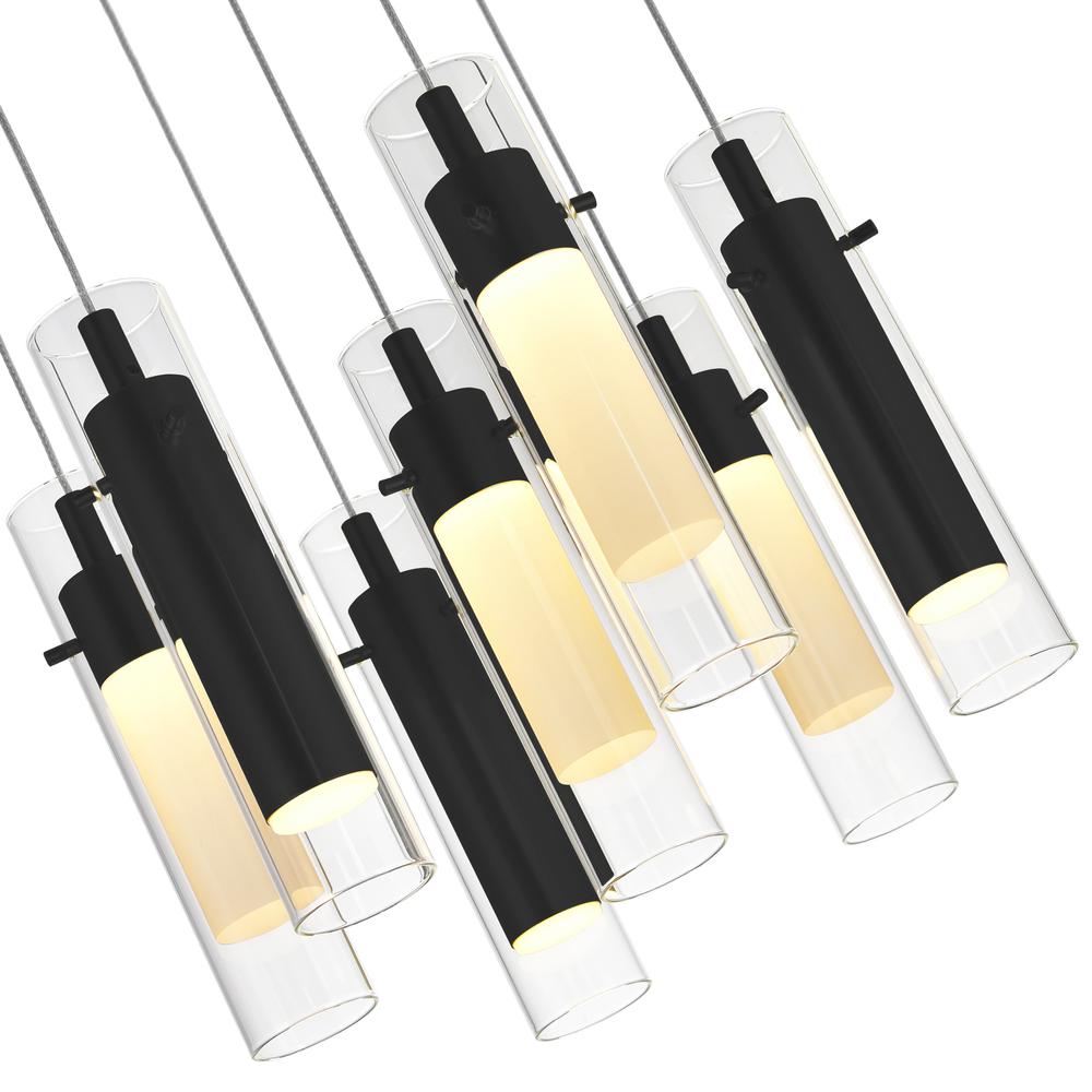 Olinda LED Integrated Black Chandelier. Picture 2