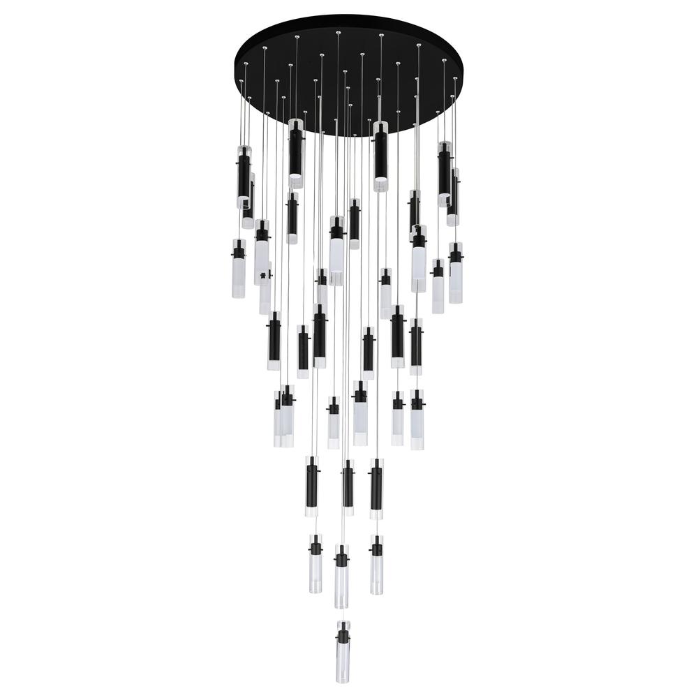 Olinda LED Integrated Black Chandelier. Picture 5