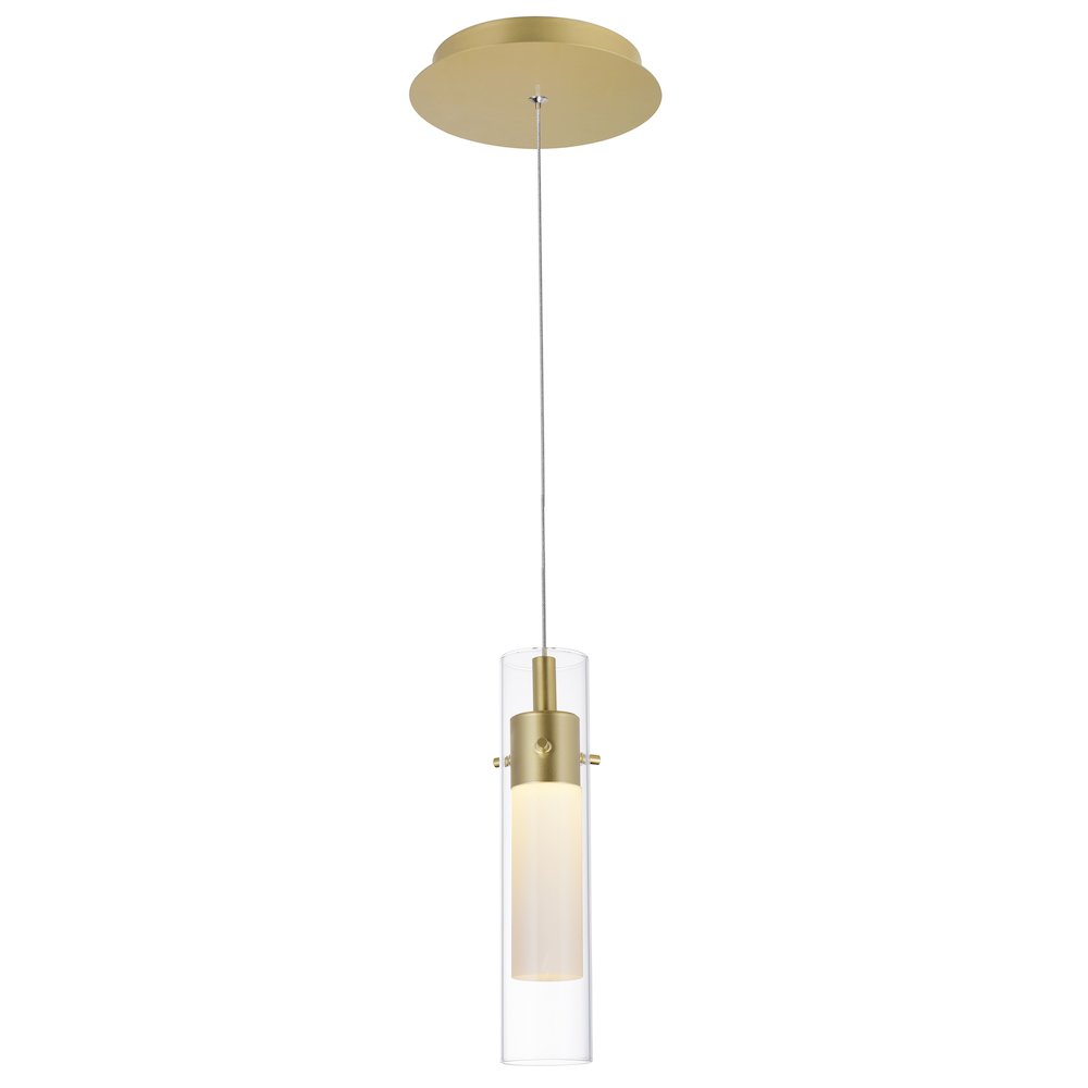 Olinda LED Integrated Satin Gold Mini Pendant. Picture 1