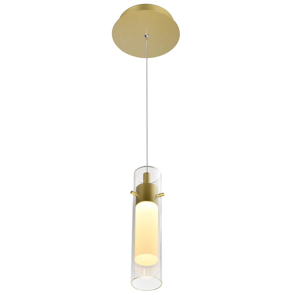 Olinda LED Integrated Satin Gold Mini Pendant. Picture 2