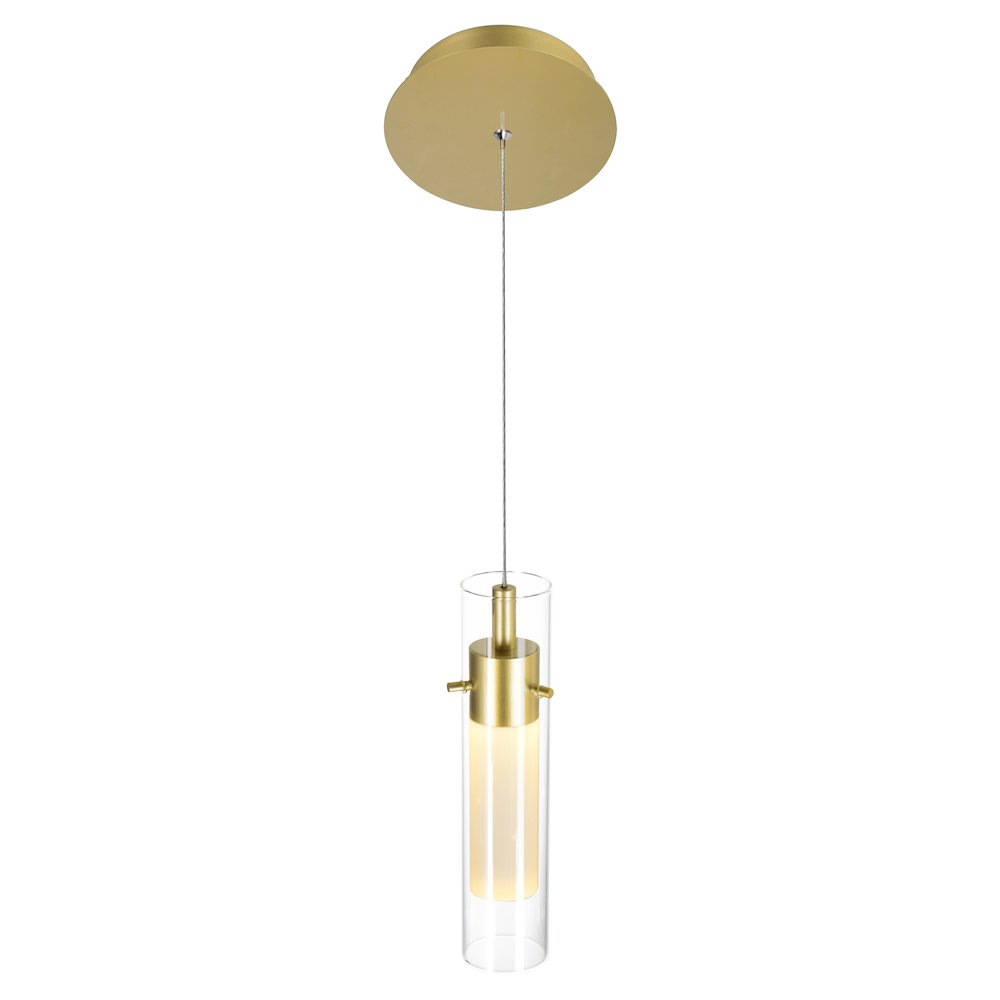 Olinda LED Integrated Satin Gold Mini Pendant. Picture 3