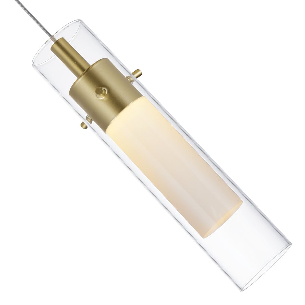 Olinda LED Integrated Satin Gold Mini Pendant. Picture 4