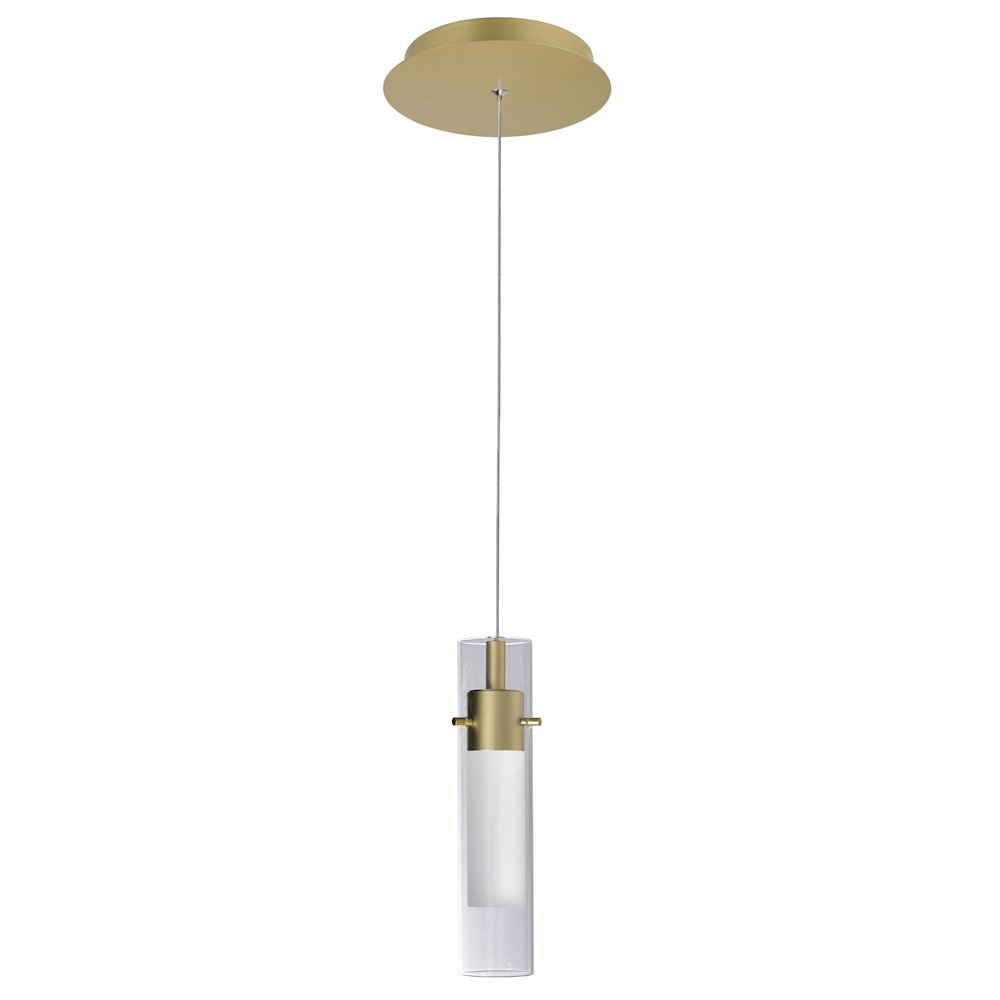 Olinda LED Integrated Satin Gold Mini Pendant. Picture 5
