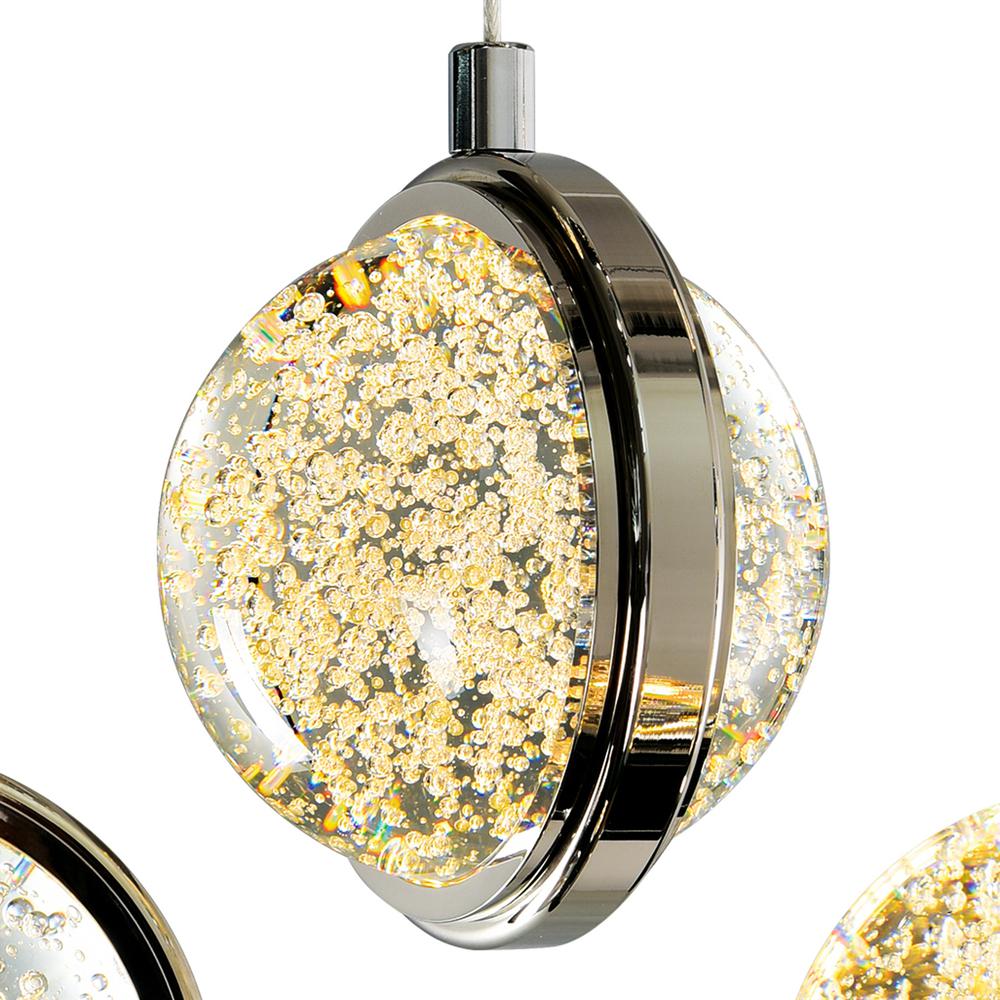 Salvador 4 in LED Integrated Polished Nickel Pendant. Picture 4