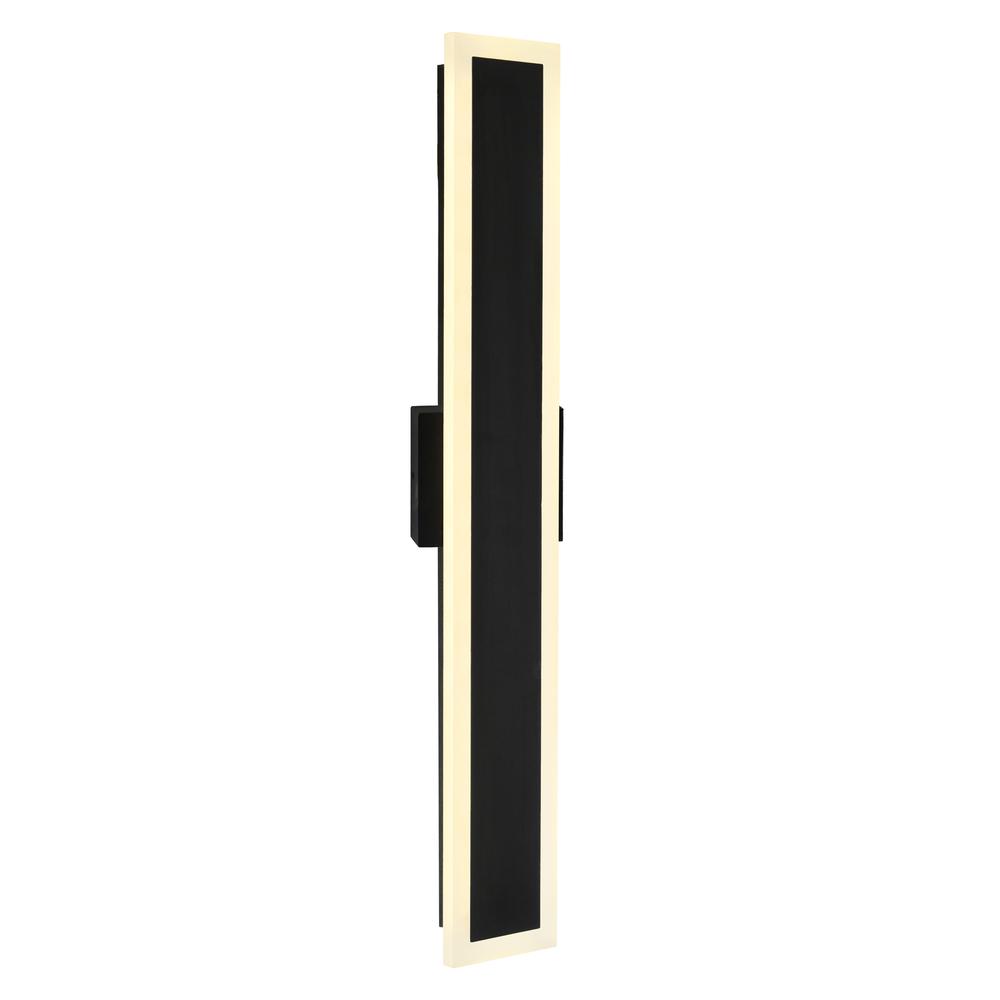Malibu LED Integrated Black Outdoor Wall Light. Picture 1