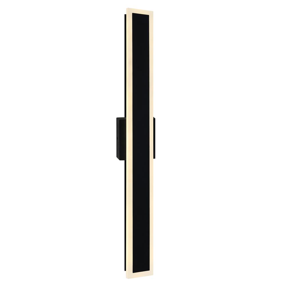 Malibu LED Integrated Black Outdoor Wall Light. Picture 1