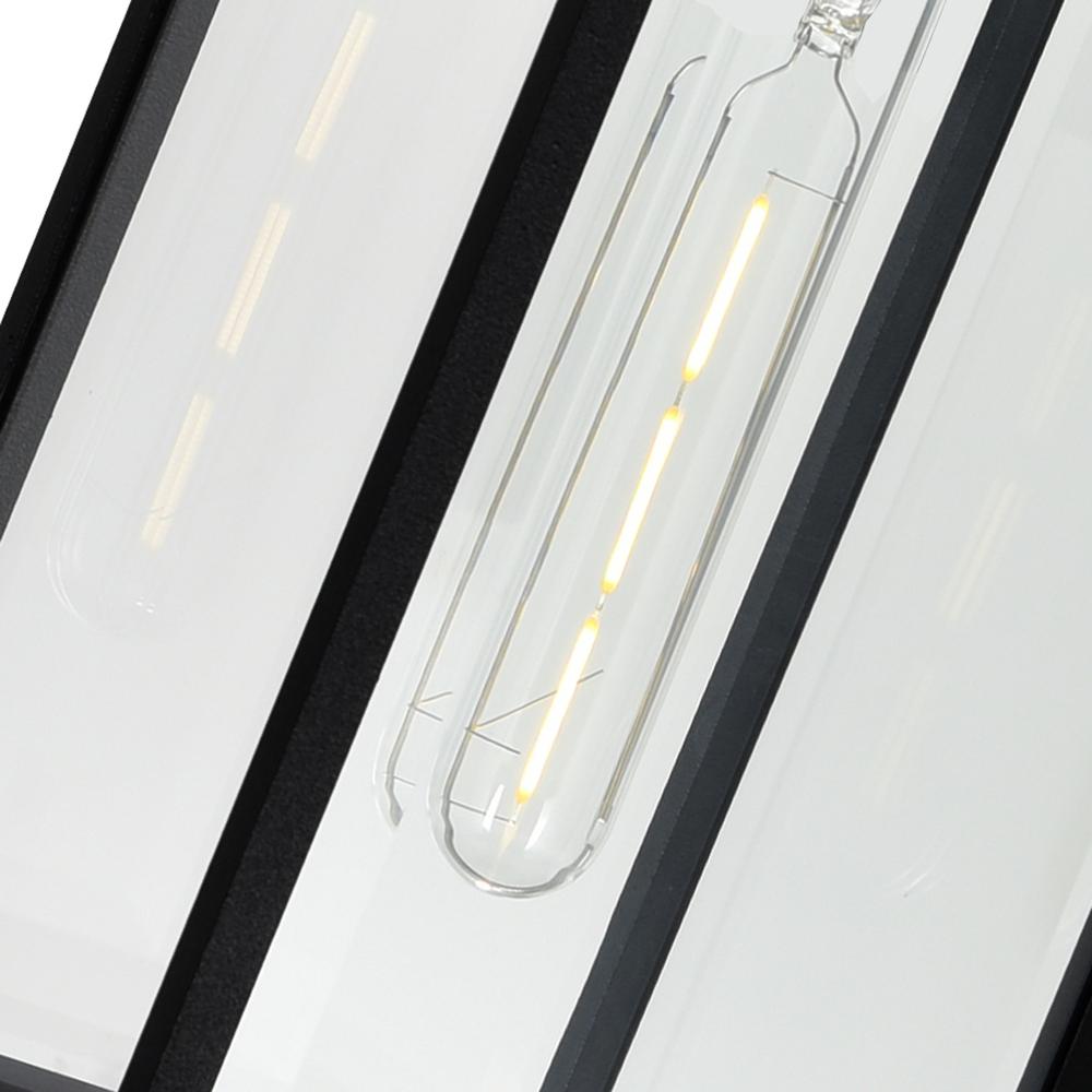 Windsor 1 Light Black Outdoor Ceiling Light. Picture 5